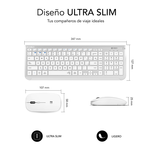 SUBBLIM Combo Dual Prestige Extendido Plata/Blanco