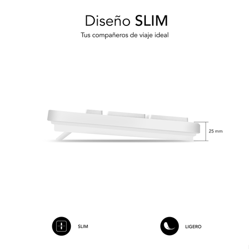 SUBBLIM Teclado Business Slim Silencioso con cable USB B