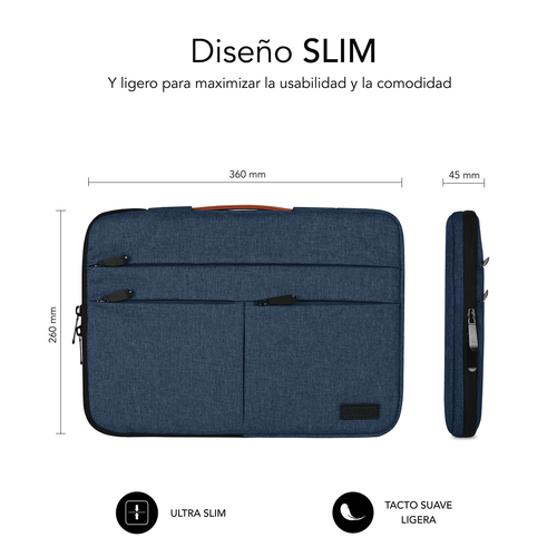 SUBBLIM Maletin Air Padding 360 Sleeve 13,3-14" Blue