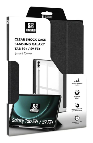 SUBBLIM Clear Shock Case Samsung  S9+/S9 FE+ 12,4"