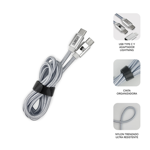 SUBBLIM Cargador Smart charger PD25W+QC3.0+C to C/Lightning cable W