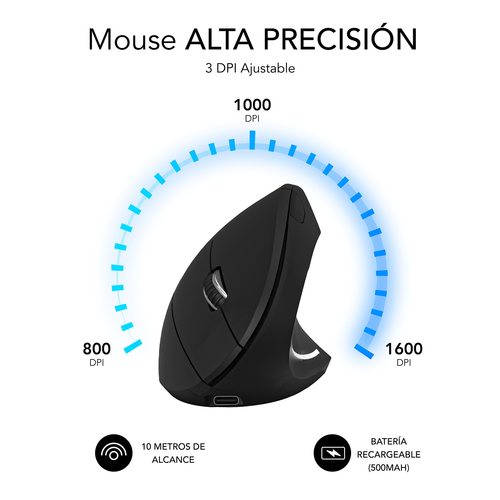 SUBBLIM GLIDE VERTICAL ERGO DUAL MOUSE BATTERY B