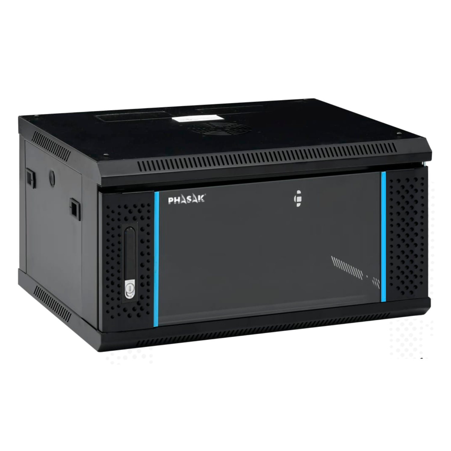 PHASAK Rack mural 19" Phasak Pro  6U  600x450 Montado (Incluyen 2 vent, bolsa tornilleria)