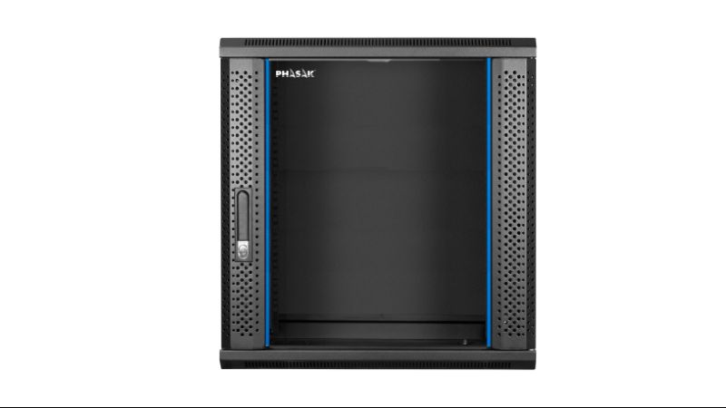 PHASAK Rack mural 19" Phasak Pro  12U  600x600 Montado (Incluyen 2 vent, bolsa tornilleria)