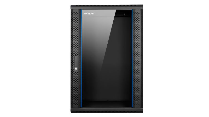 PHASAK Rack mural 19" Phasak Pro  18U  600x600 Montado  (Incluyen 2 vent, bolsa tornilleria)
