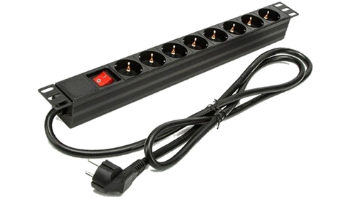 PHASAK Regleta 19" con interruptor (1.5M) 7 tomas - Schuko