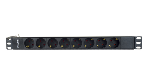 PHASAK Regleta 19" sin interruptor (1.8M)  8 tomas - Schuko