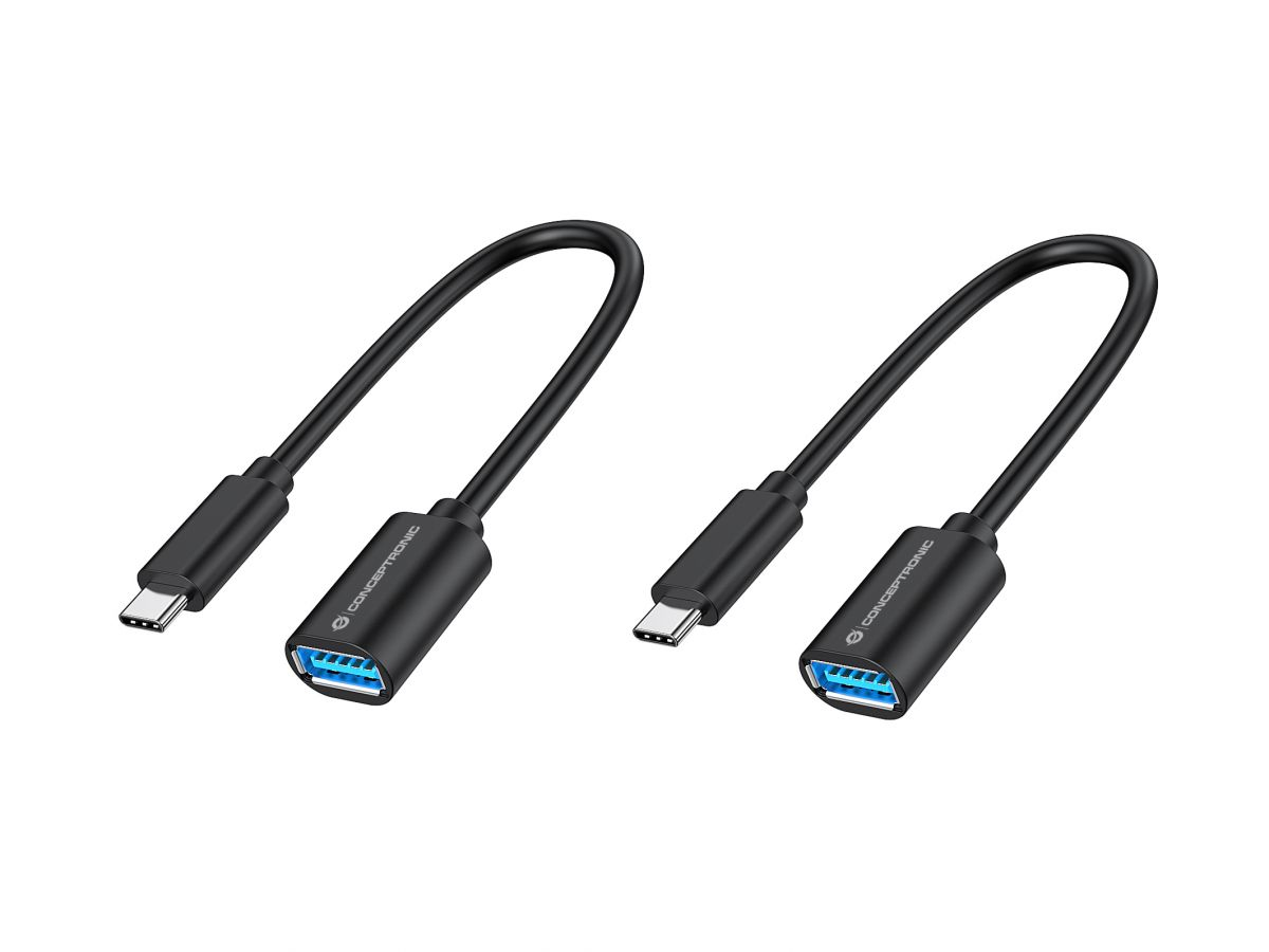Conceptronic Adaptador USB-C Macho a USB-A OTG Hembra Pack 2 Uds