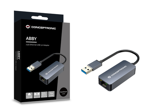 Conceptronic Adaptador USB-A 3.0 a RJ45 2.5Gb Wake-on-Lan Compatible Nintendo Switch