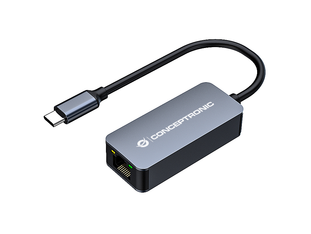 Conceptronic Adaptador USB-C 3.2 Gen1 a RJ45 2.5Gb Wake-on-Lan Compatible Nintendo Switch