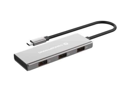 Conceptronic HUBBIES17G 7-Port USB 3.2 Gen 2 Hub, 10Gbps, USB-C x 4, USB-A  a W W PD/Aluminum