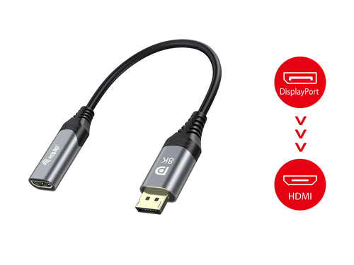 Equip Adaptador Displayport 1.2 Macho a HDMI Hembra 8K/60Hz