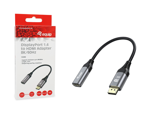 Equip Adaptador Displayport 1.2 Macho a HDMI Hembra 8K/60Hz