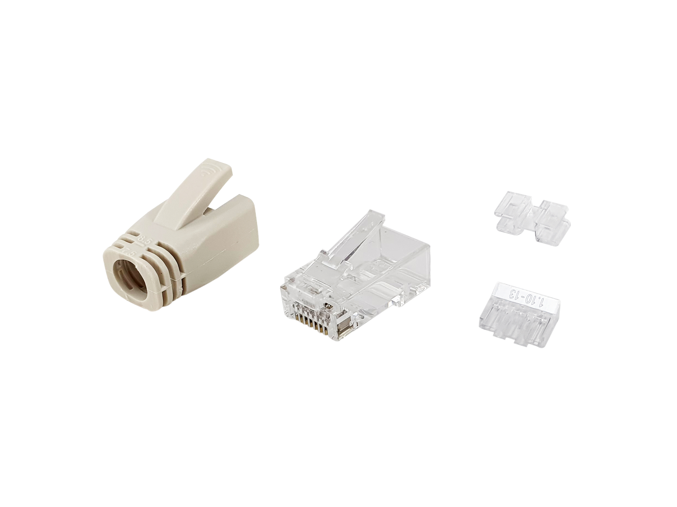 Equip Kit 100 Conectores RJ45 Cat.6A UTP con Protector y Guia
