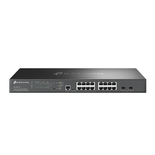 TP-LINK Switch Omada L2+ de 16 puertos a 2.5G y 2 SFP+ a 10G, con 8 PoE+