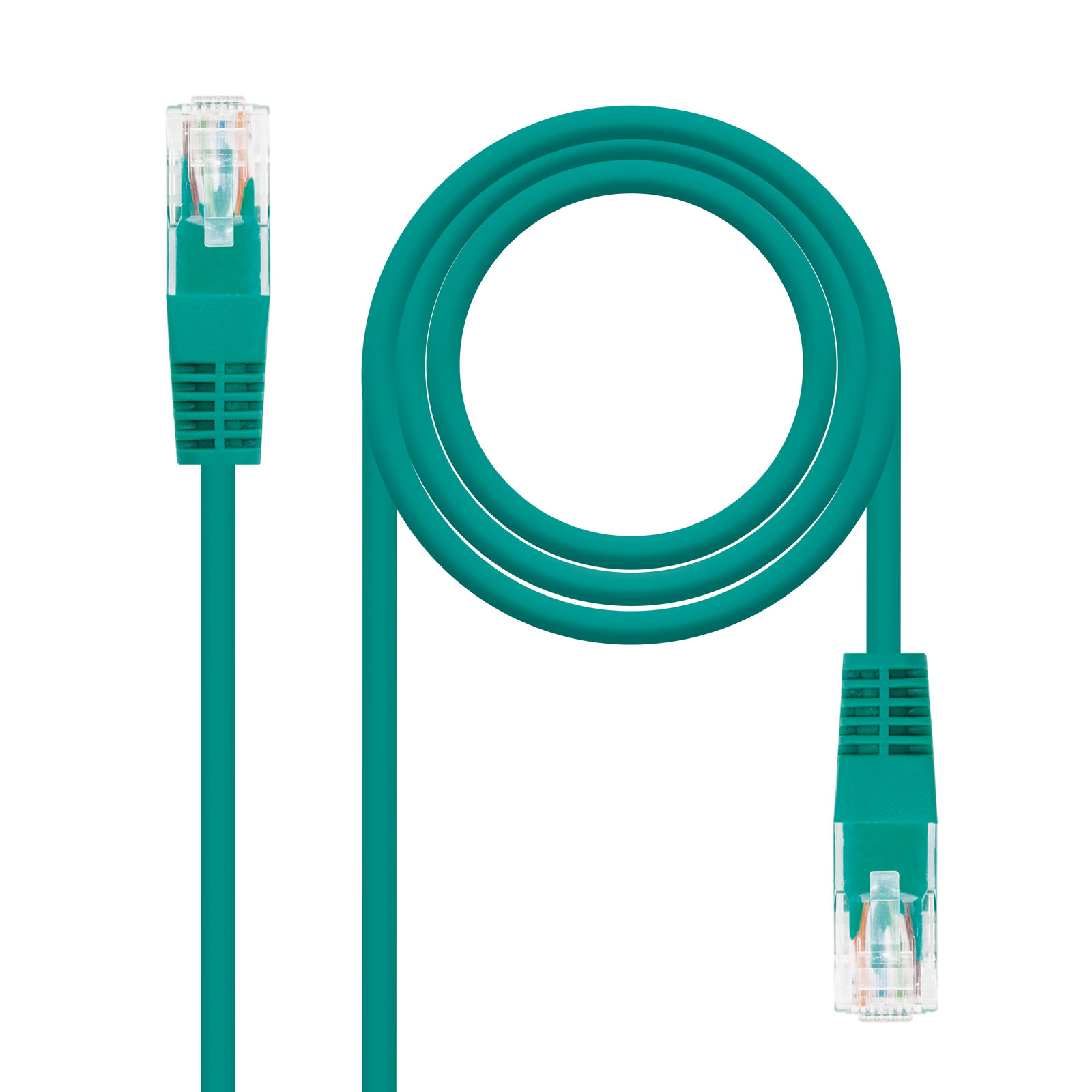 NANOCABLE CABLE RED LATIGUILLO CAT.6 UTP AWG24 VERDE 25CM