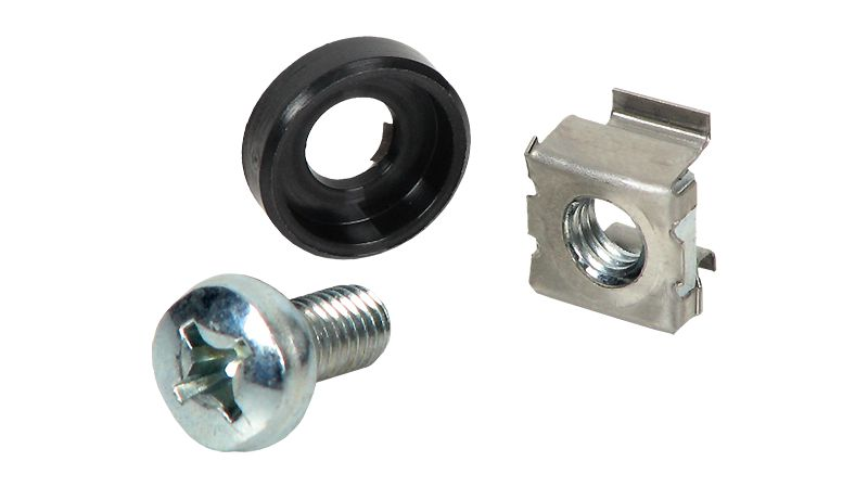 PHASAK Kit de tornillos para rack tornillo+tuerca+arandela (10u.)