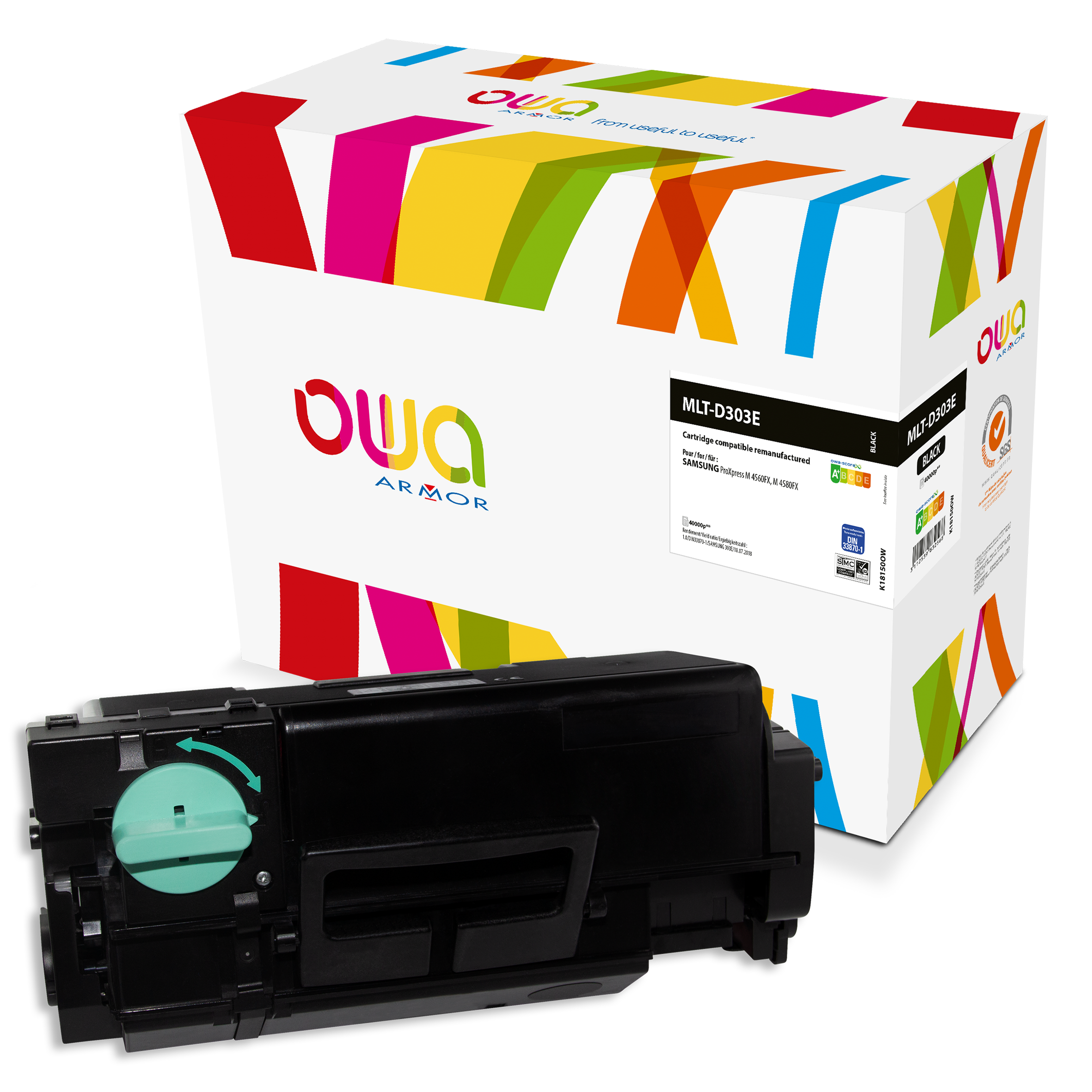 ARMOR Toner negro SV023A MLT-D303E para Samsung ProXPress M4560FX M4580FX
