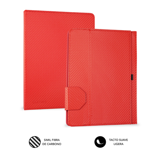 SUBBLIM funda de tablet con teclado usb KEYTAB PRO USB 10,1" Red
