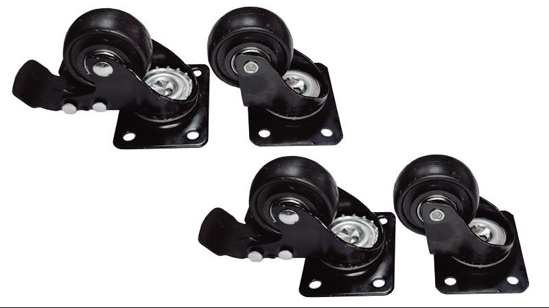 PHASAK Kit 4 ruedas para rack suelo con freno