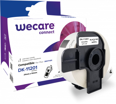 ARMOR WECARE Etiqueta Blanca Texto negro para BROTHER DK11201 29*90MM (pedir 5 Unidades)