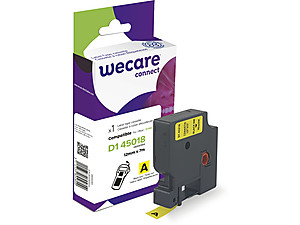 ARMOR WECARE Etiqueta Amarilla Texto Negro para DYMO S0720580 12MM*7M