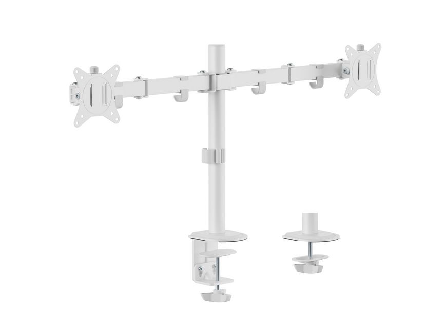 EQUIP Soporte articulado para escritorio de dos monitores de 17" a 32", color blanco