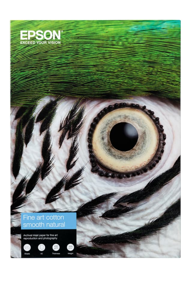 Epson GF Papel Fine Art Cotton Smooth Natural II, A2 25 Sheets