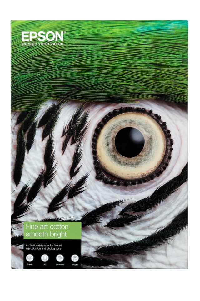Epson GF Papel Fine Art Cotton Smooth Bright II, A3+ 25 Sheets