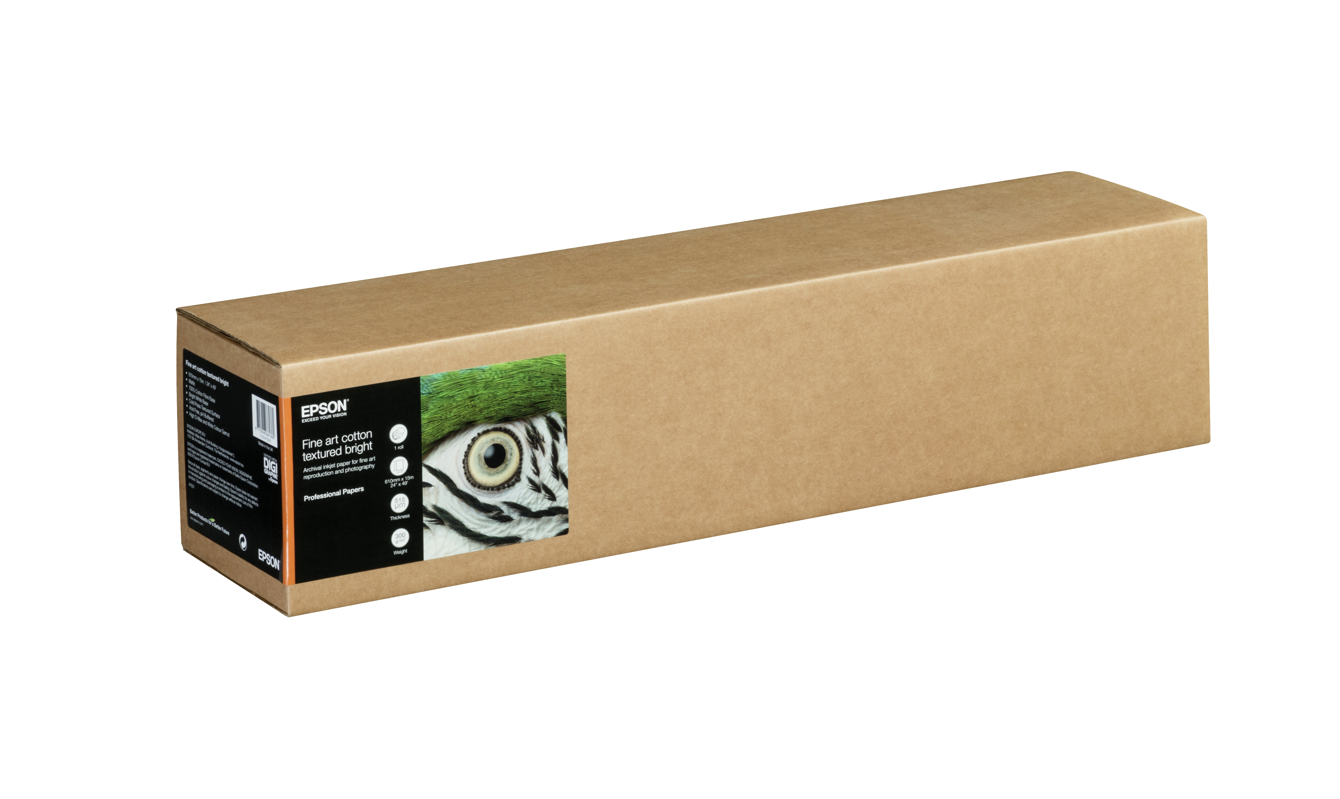 Epson GF Papel Fine Art Cotton Textured Bright II, 24" x 15m