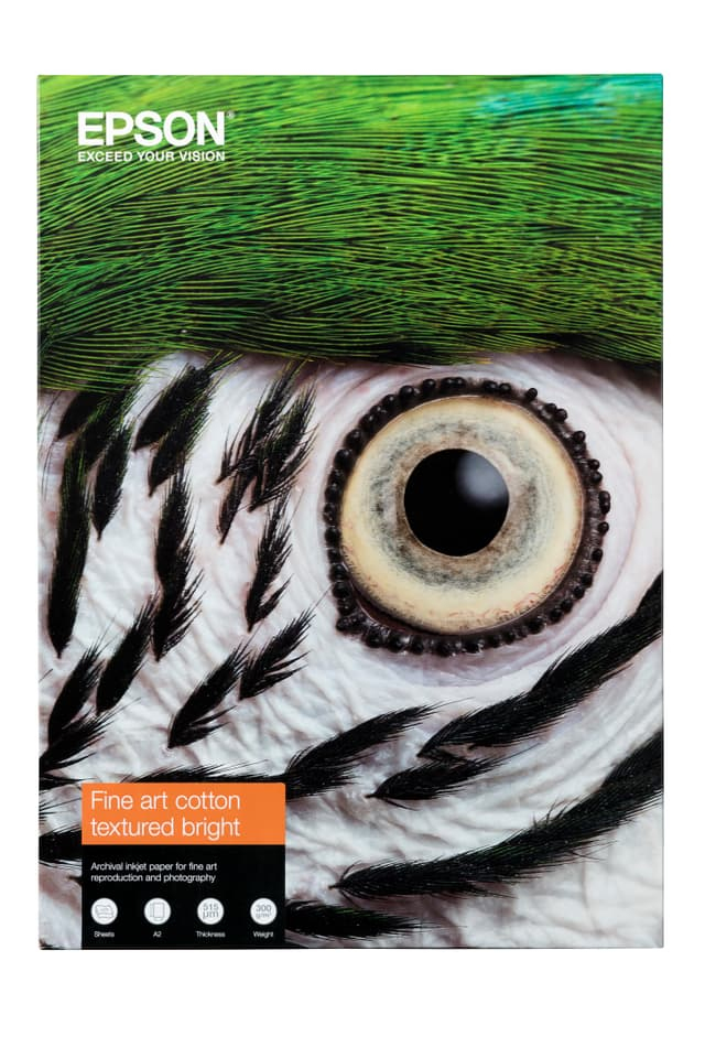 Epson GF Papel Fine Art Cotton Textured Bright II, A2 25 Sheets
