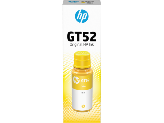HP Botellas de tinta GT52 Amarilla