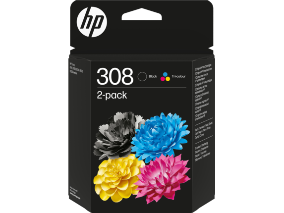 HP 2 Cartuchos 308 negra/tricolor