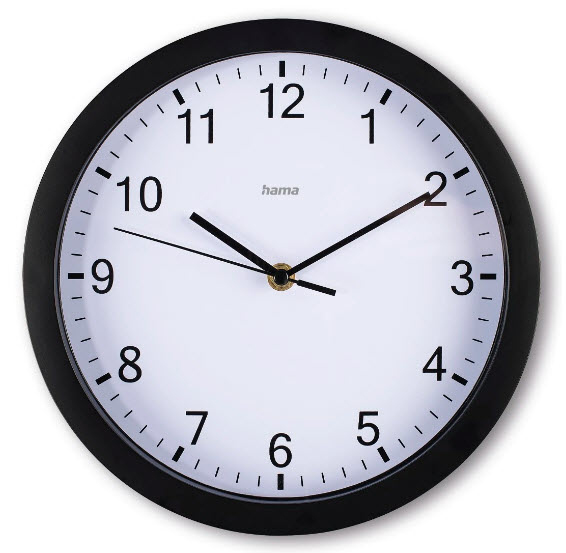 HAMA Reloj de Pared Elba, Negro