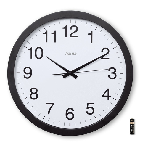 HAMA Reloj de Pared Aruba, Negro