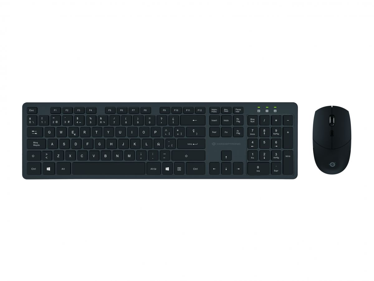 CONCEPTRONIC Kit de teclado y mouse inalambricos español