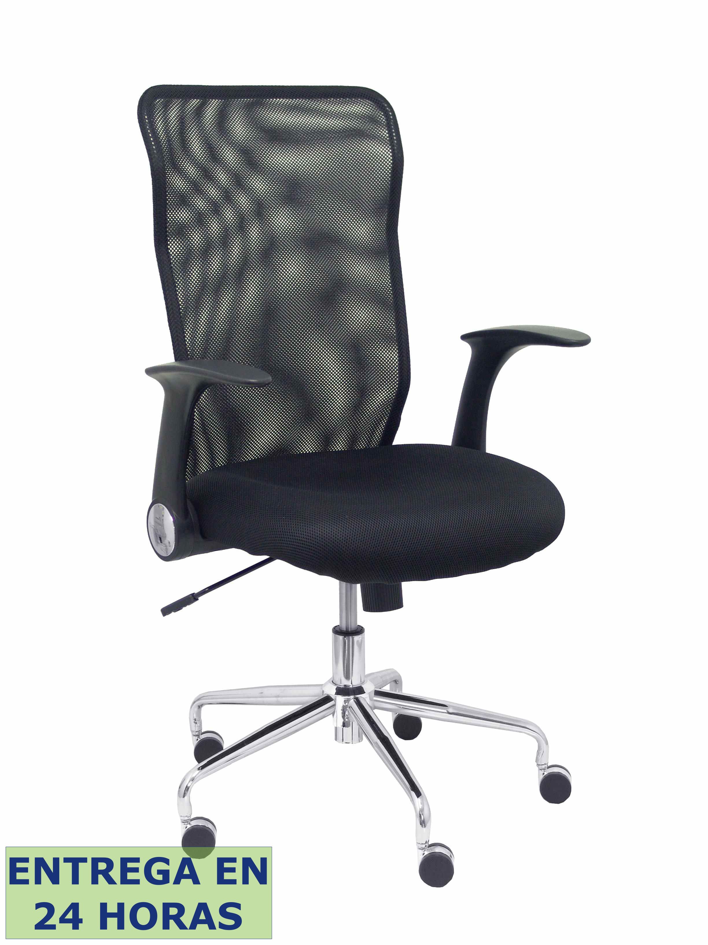 PIQUERAS Y CRESPO Silla Minaya respaldo malla negro asiento 3D negro