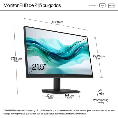 HP Monitor Series 3 PRO 322PF / 21,5" / FHD / VGA-HDMI-DisplayPort