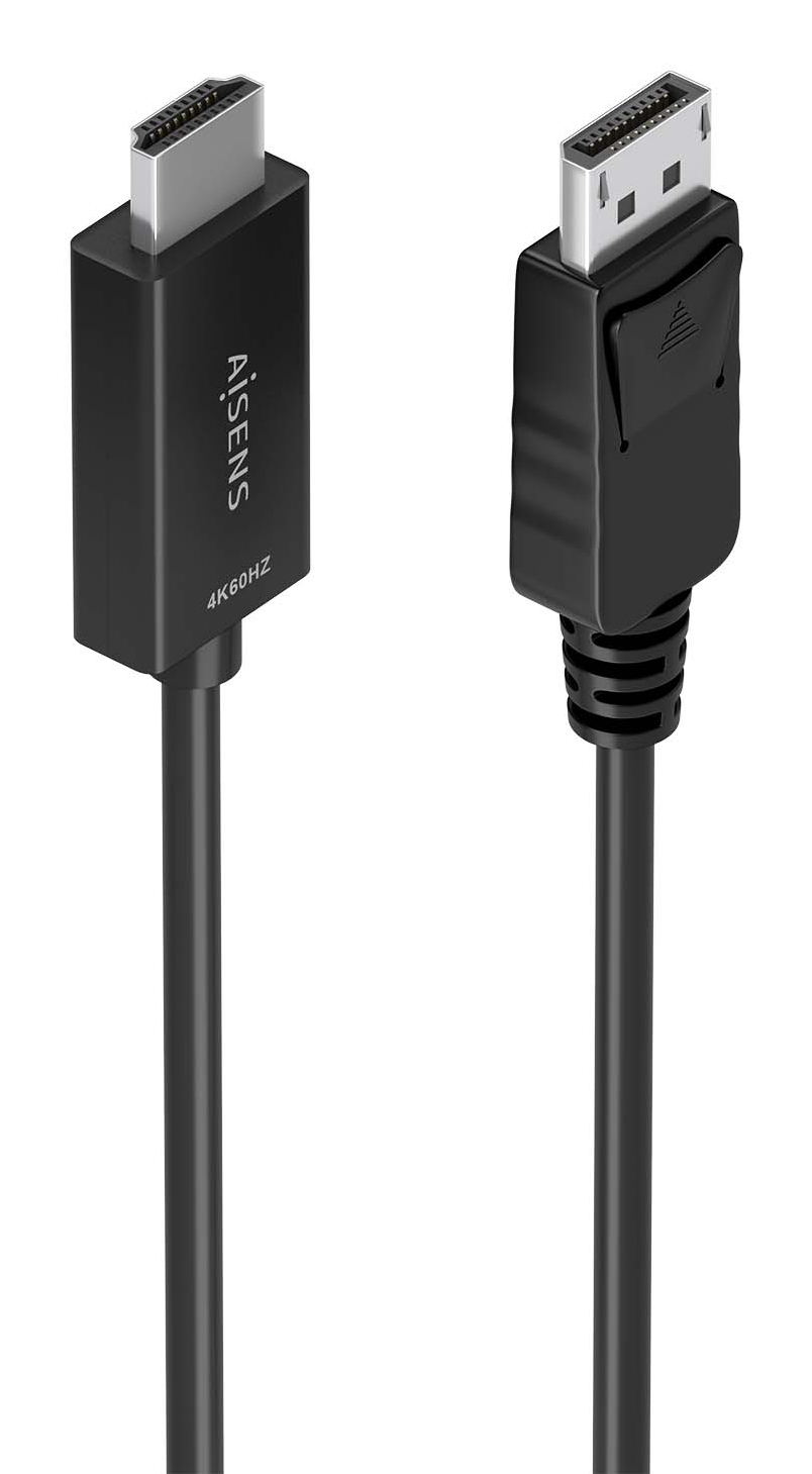 AISENS - CABLE CONVERSOR DISPLAYPORT A HDMI 4K@60HZ, DP/M-HDMI/M, NEGRO, 2.0M