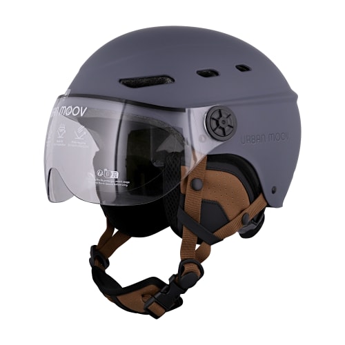 TNB URBAN MOOV Casco protector con visera y orejeras desmontables - AZUL MARINO TALLA L