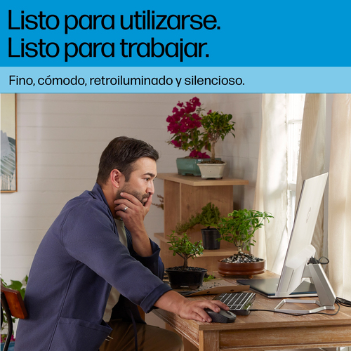 HP Teclado 405 multidispositivo retroiluminado