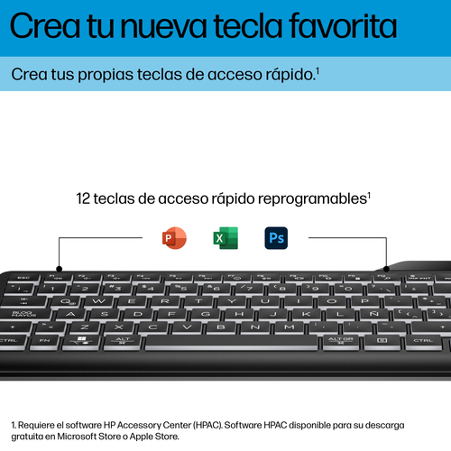 HP Teclado 405 multidispositivo retroiluminado