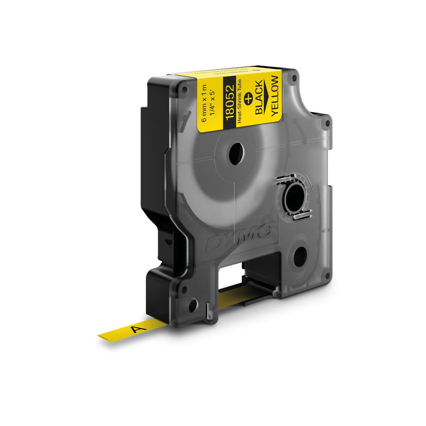 DYMO RHINO Cinta ID1-6 Negro/amarillo tubo termorretractil