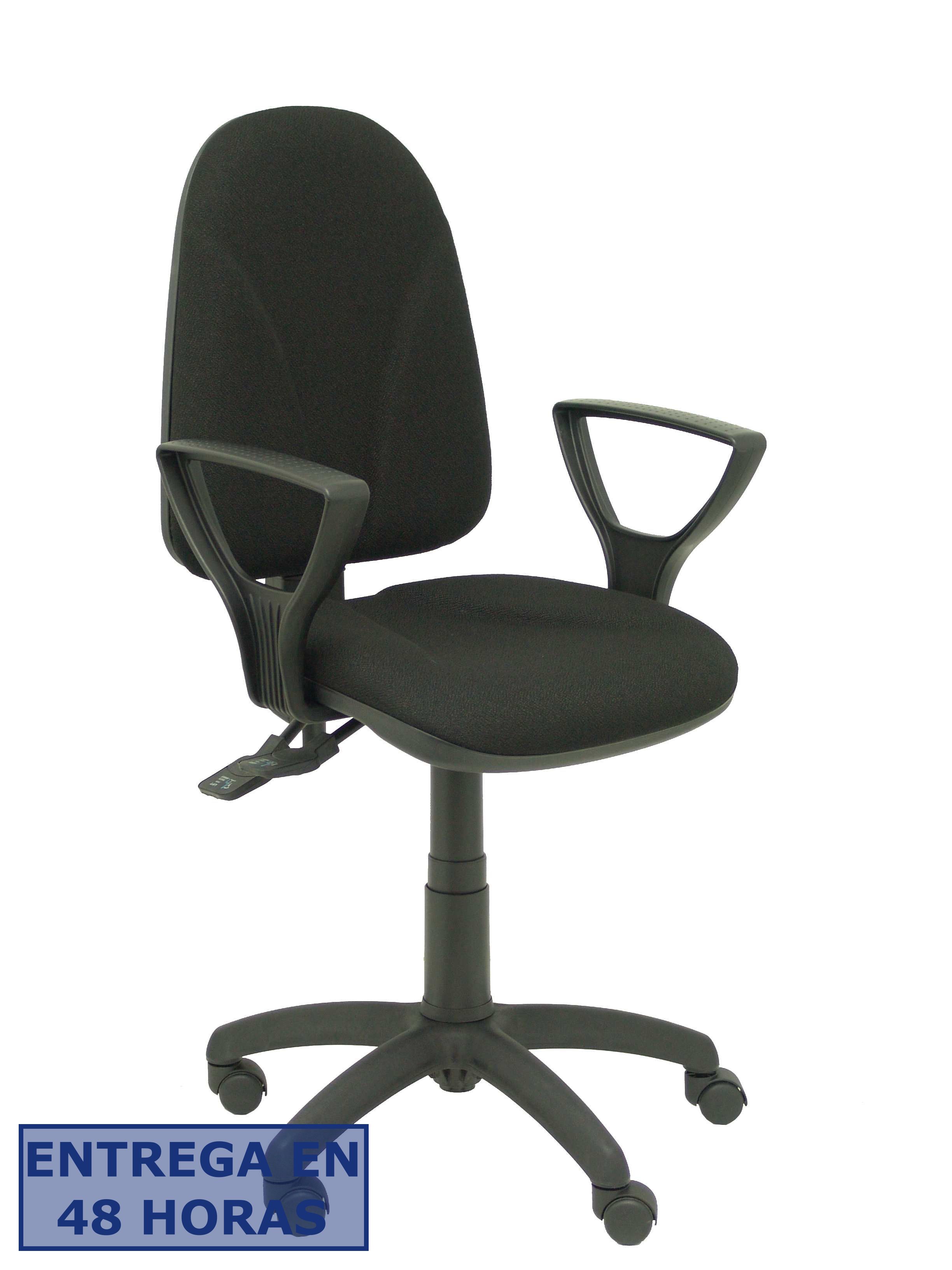 PIQUERAS Y CRESPO Silla Algarra asincro bali negro brazo fijo
