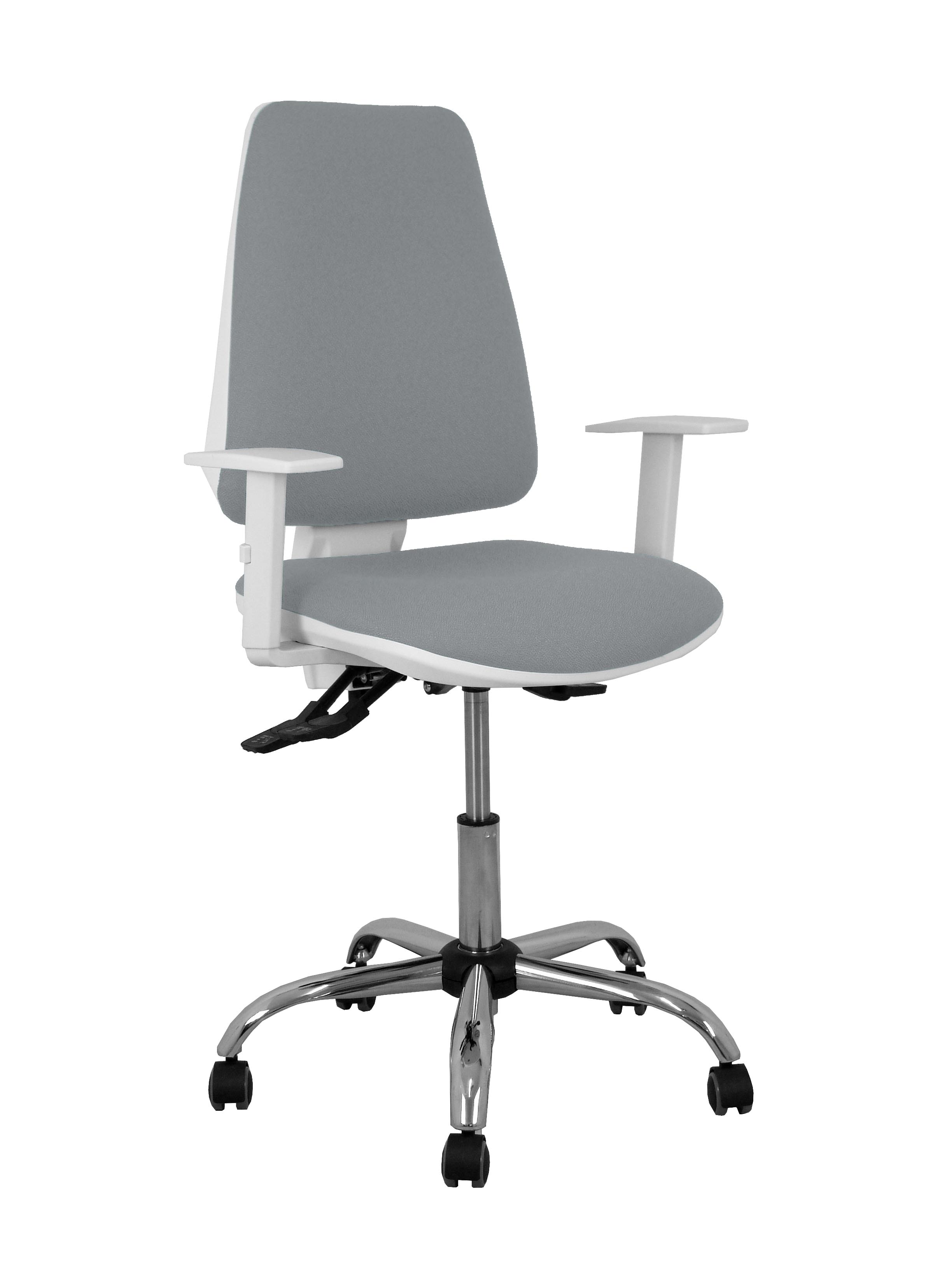 PIQUERAS Y CRESPO Silla Elche blanca asincro bali gris brazos regulables ruedas de parque