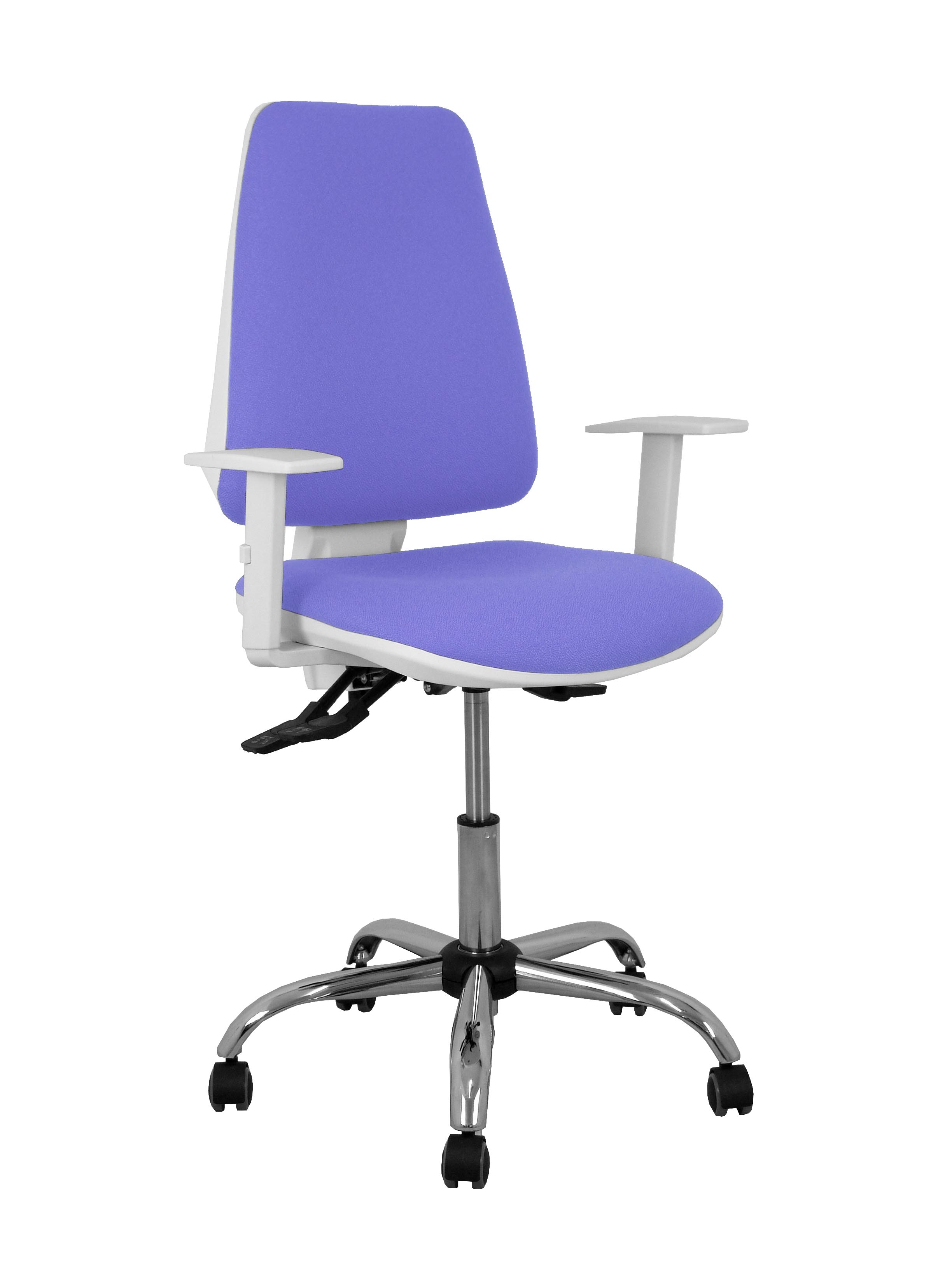 PIQUERAS Y CRESPO Silla Elche blanca asincro bali azul claro brazos regulables ruedas de parque