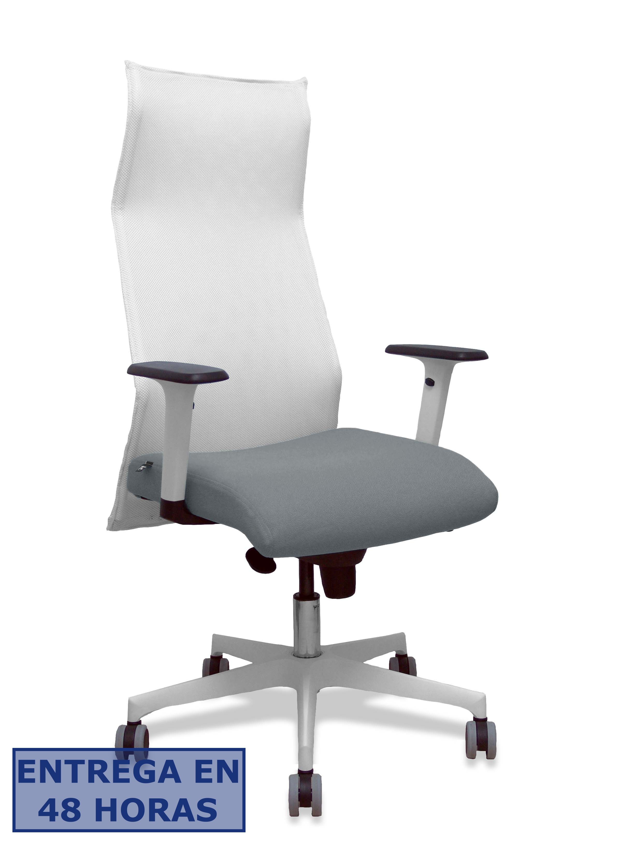 PIQUERAS Y CRESPO Sillon Sahuco blanco bali gris brazos blancos base blanca ruedas parque 65mm