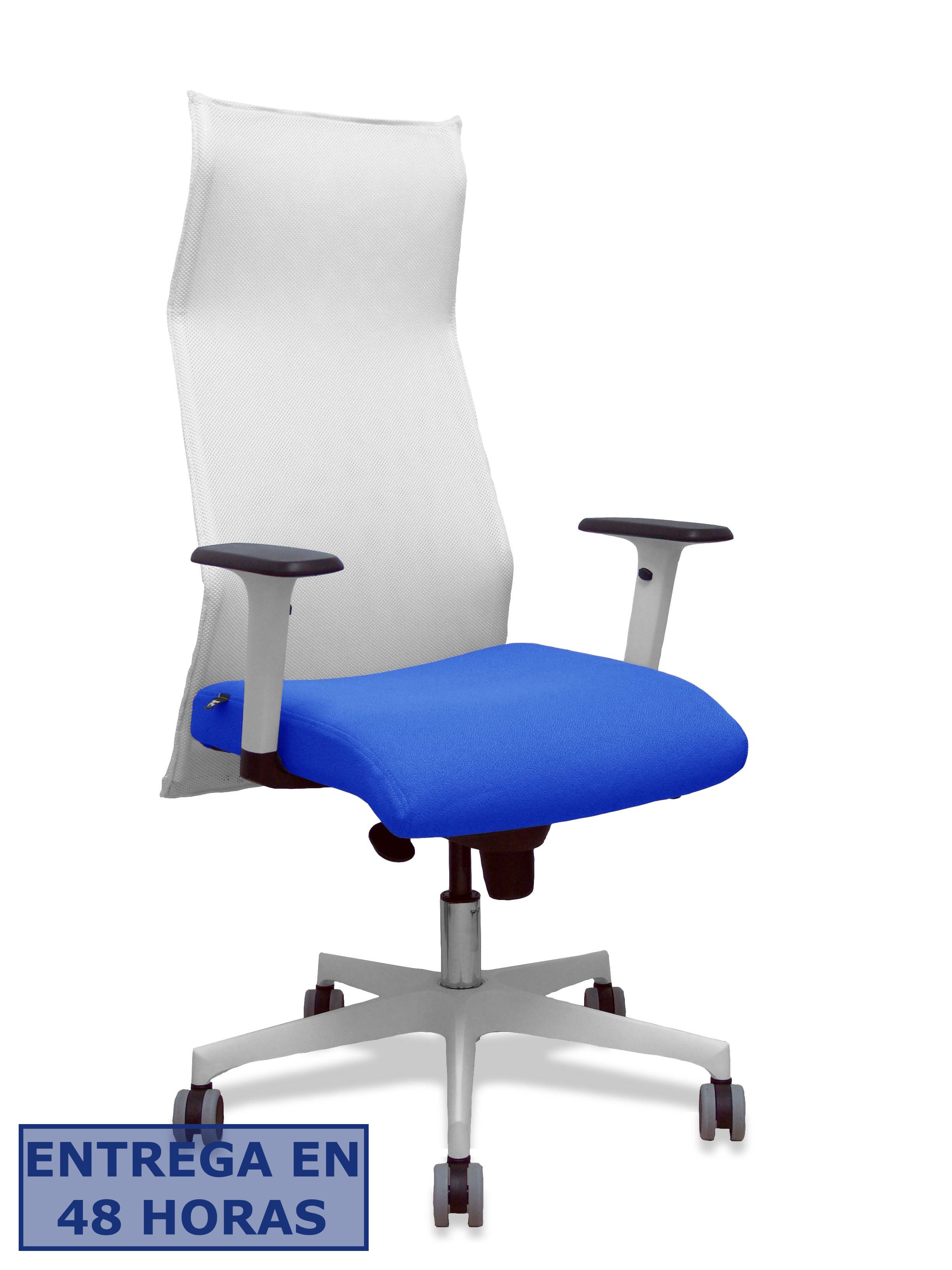 PIQUERAS Y CRESPO Sillon Sahuco blanco bali azul brazos blancos base blanca ruedas parque 65mm