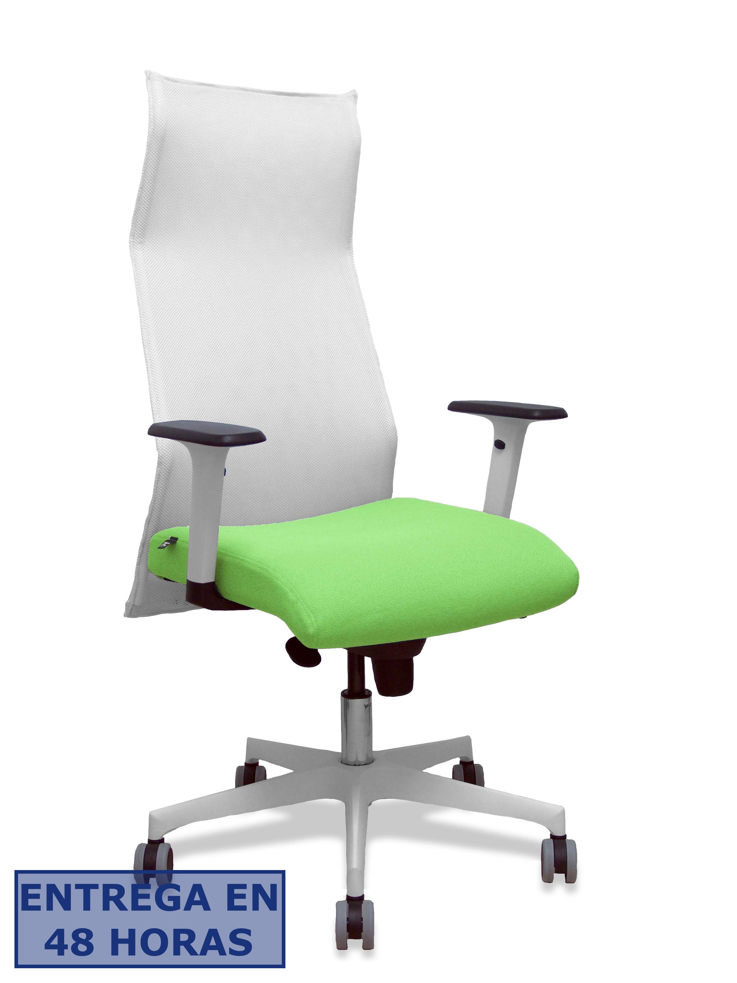 PIQUERAS Y CRESPO Sillon Sahuco blanco bali pistacho brazos blancos base blanca ruedas parque 65mm