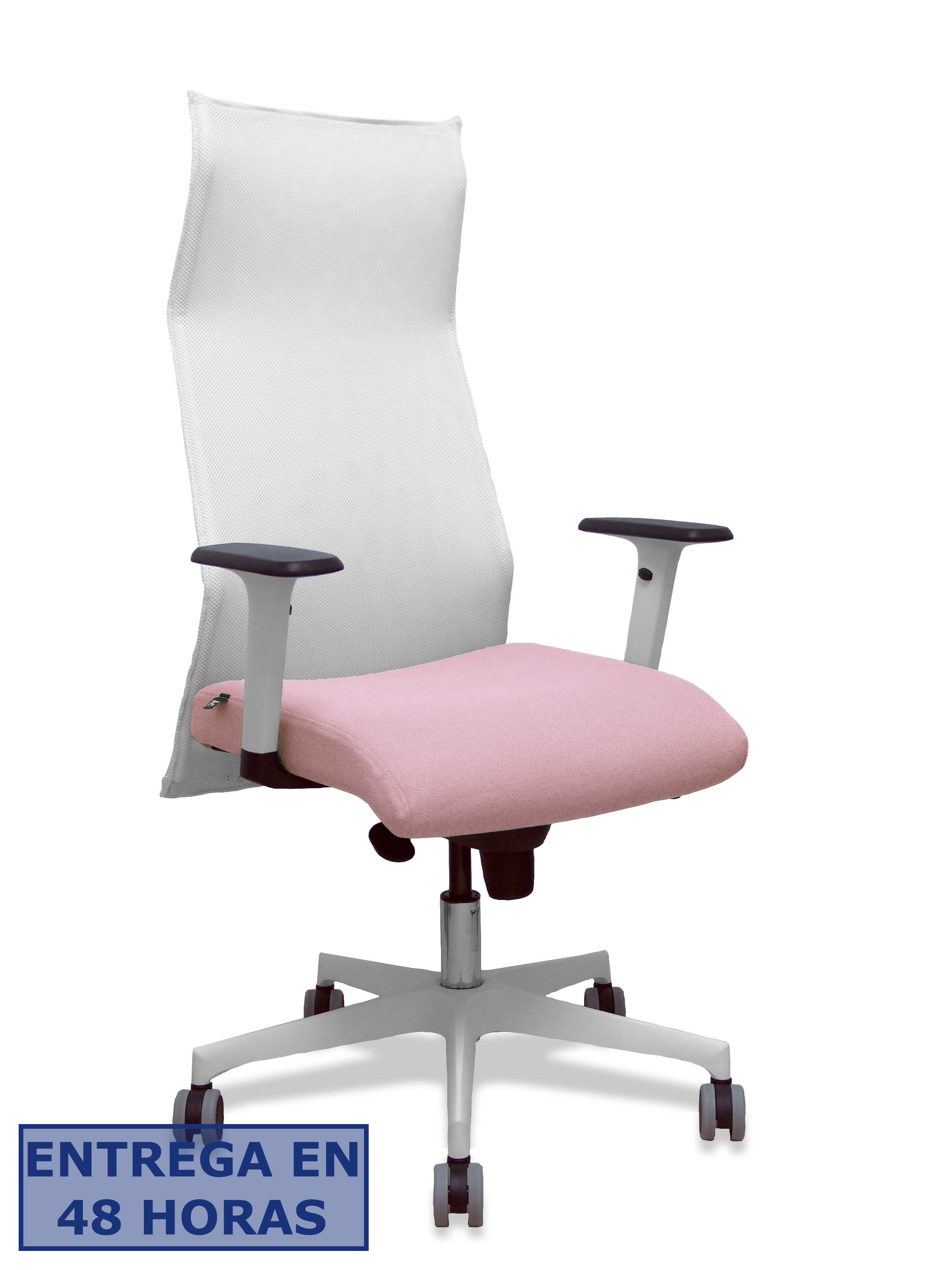 PIQUERAS Y CRESPO Sillon Sahuco blanco bali rosa brazos blancos base blanca ruedas parque 65mm